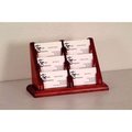 Wooden Mallet 6 Pocket Counter Top Business Card Holder - Mahogany BCC2-6MH